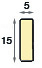 Spacer plastic, flat 5x15mm - natural timber - Profile