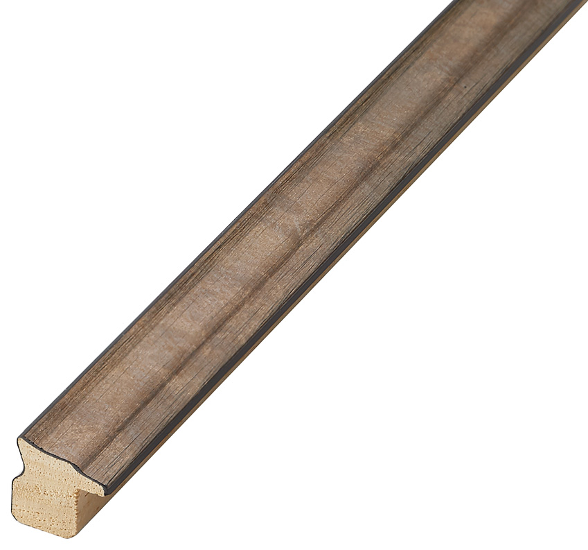 Moulding finger-jointed pine, width 16mm, height 16 - Bronze