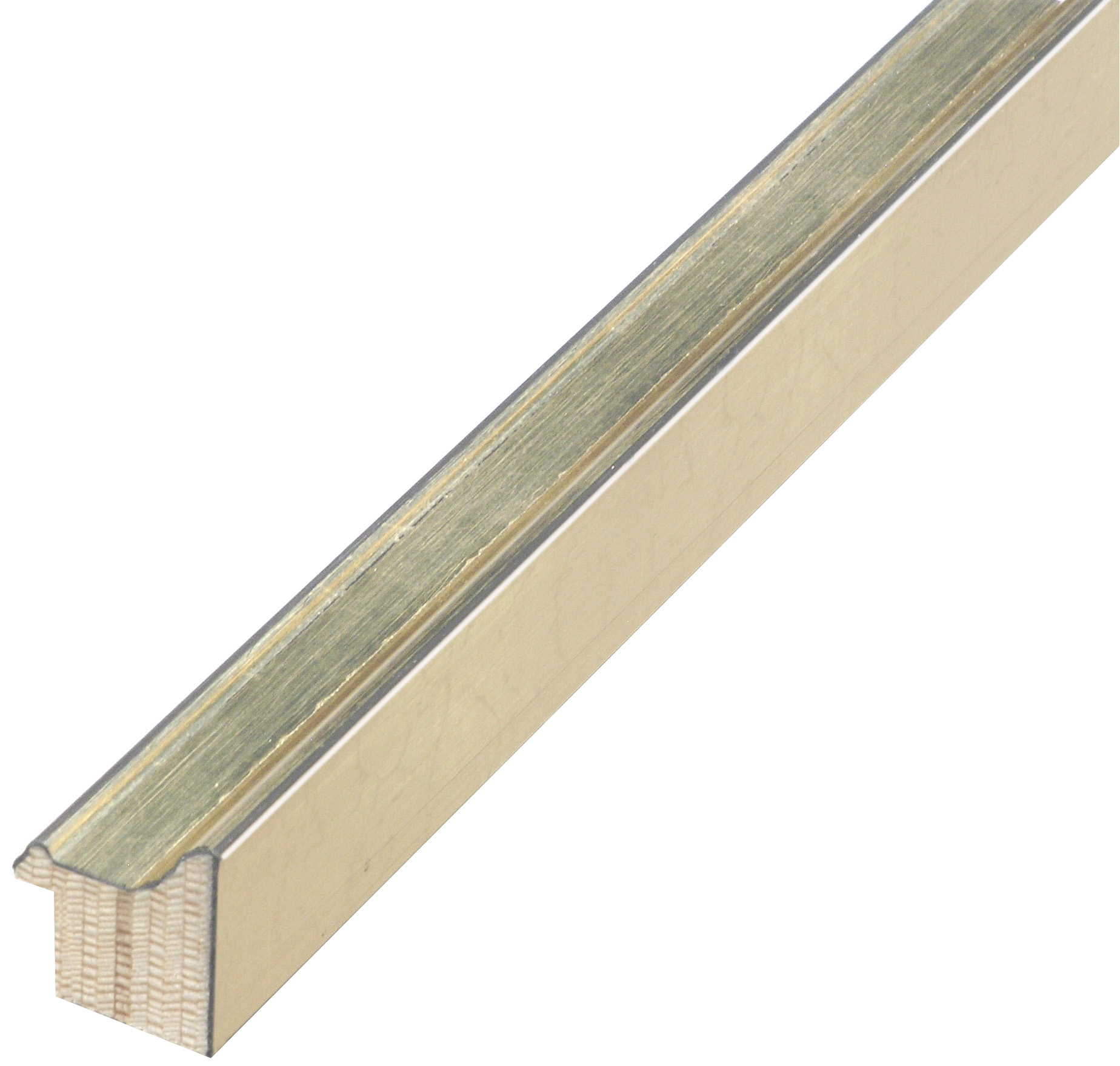 Moulding finger-jointed pine - width 23mm height 25 - platinum