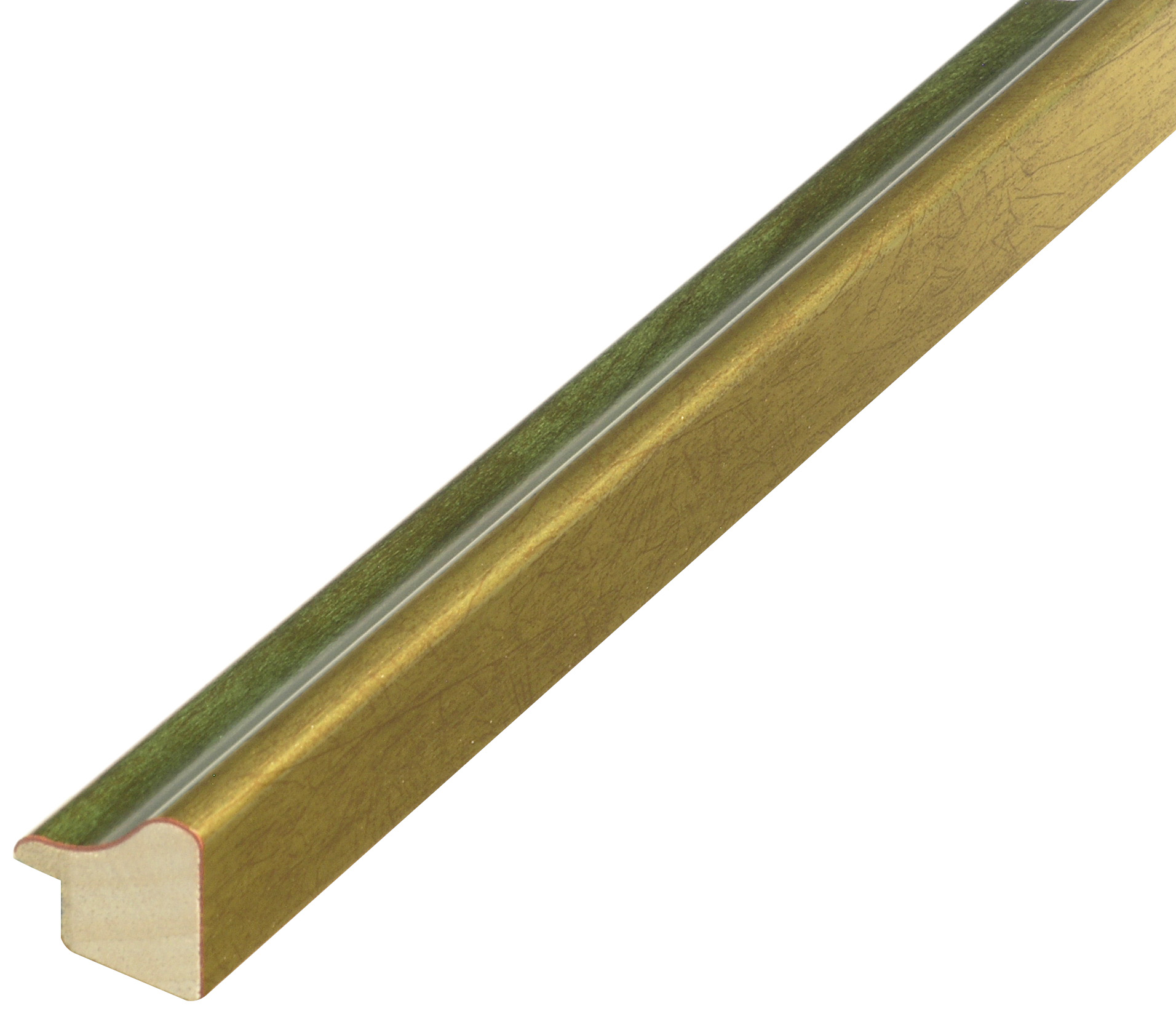 Moulding ayous jointed - Width 23mm - Gold with green band