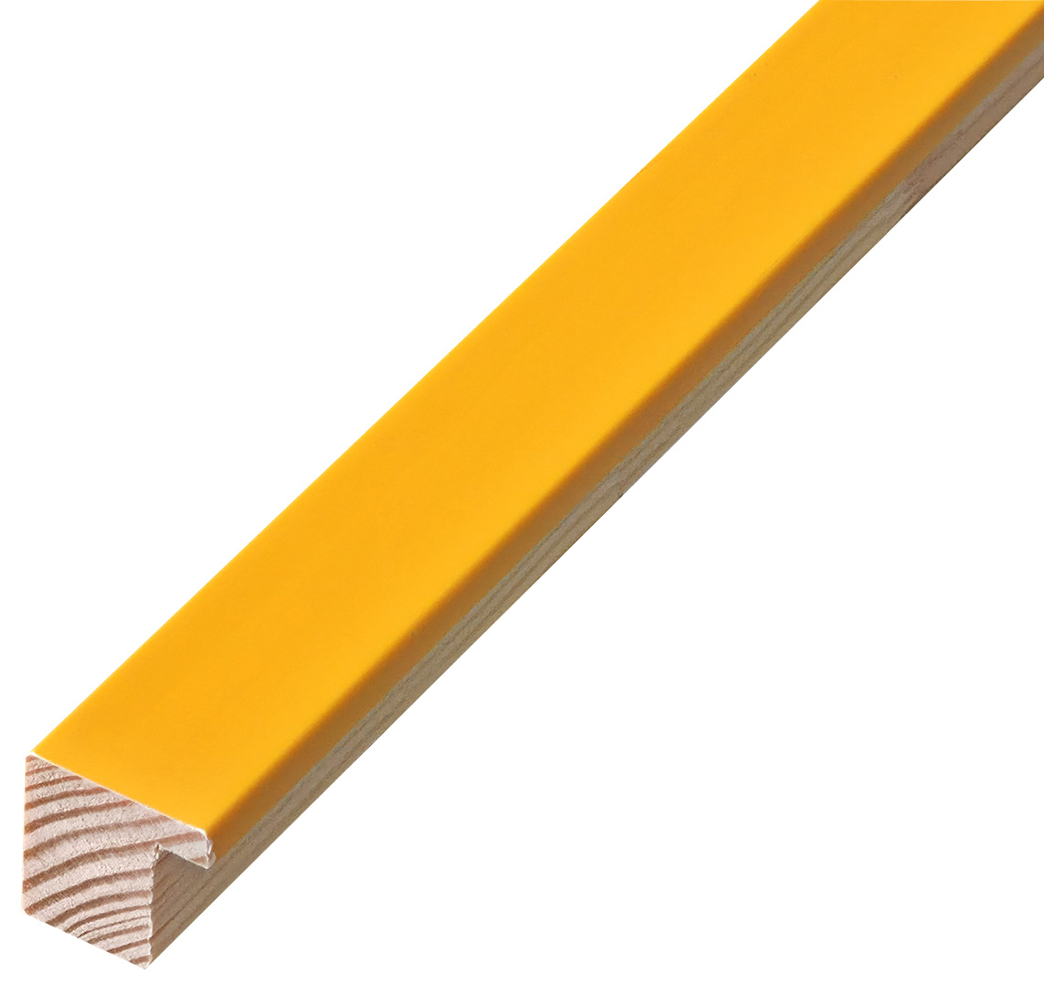 Moulding finger-jointed pine, width 20mm, height 20 - Yellow